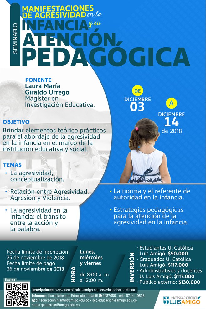 Seminario Manifestaciones de agresividad en la infancia y su atención pedagógica