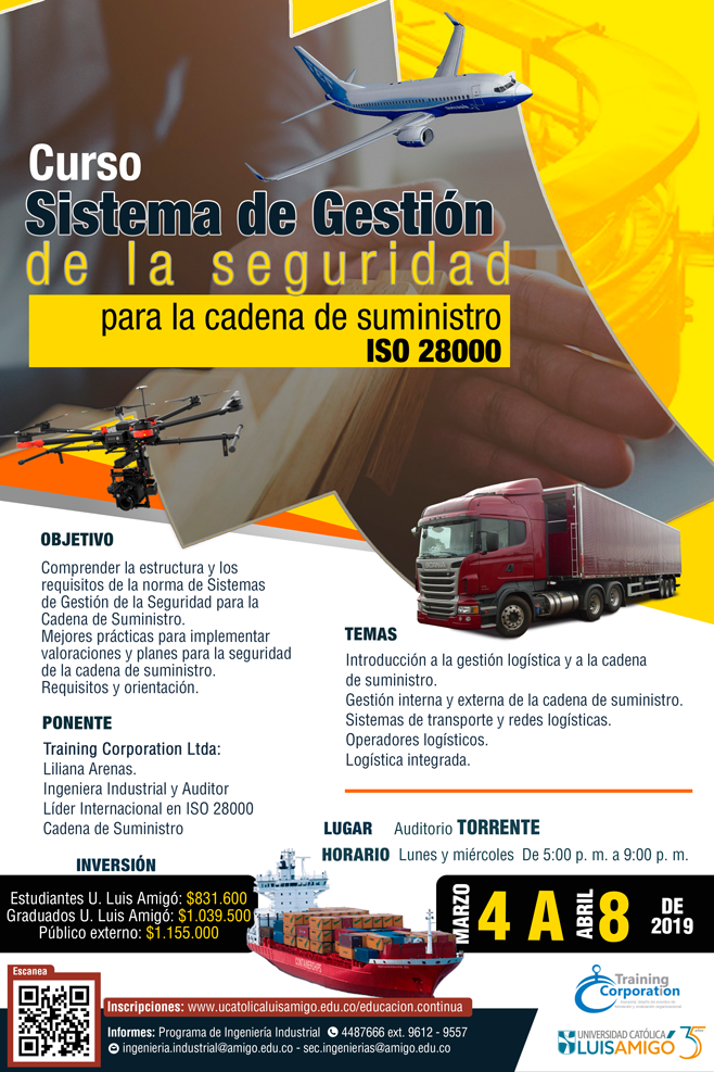 Curso Sistemas de Gestion de la seguridad para la cadena de suministro iso 28000