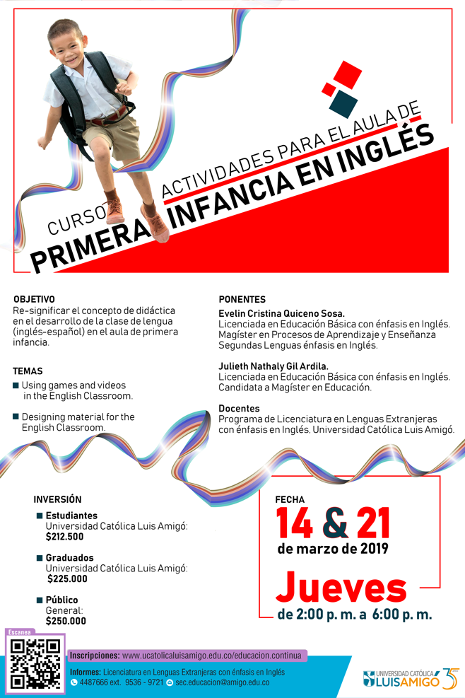 Curso Actividades para el aula de primera infancia en Inglés