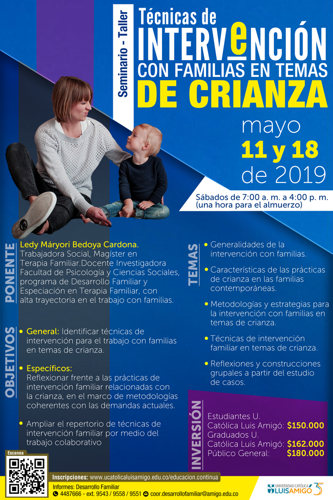 Seminario-Taller Técnicas de intervención con familias en temas de crianza