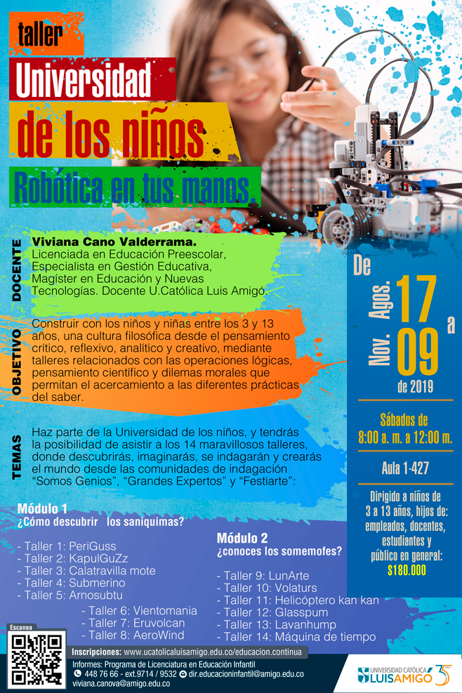 Taller universidad de los niños. Robótica en tus manos