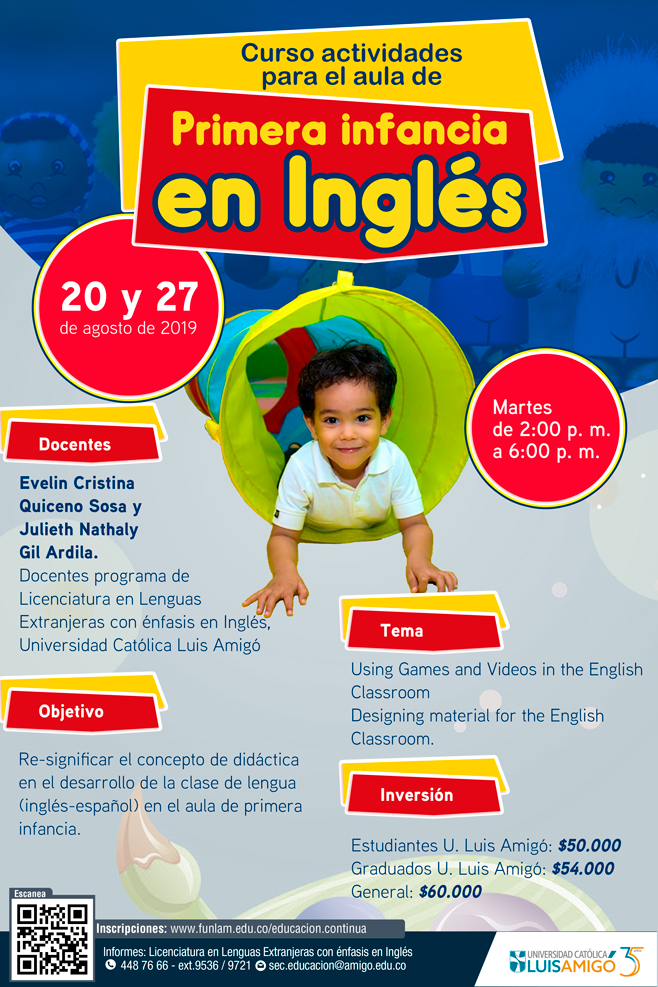 CURSO ACTIVIDADES PARA EL AULA DE PRIMERA INFANCIA EN INGLÉS