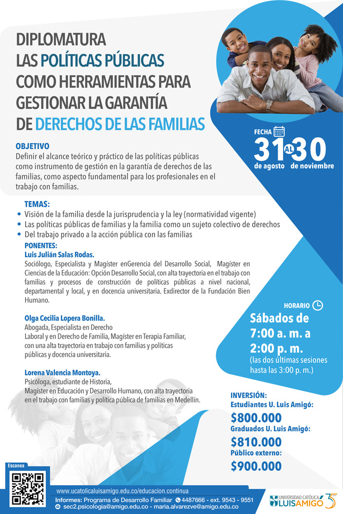Diplomatura Las políticas públicas para gestionar derechos de las familias