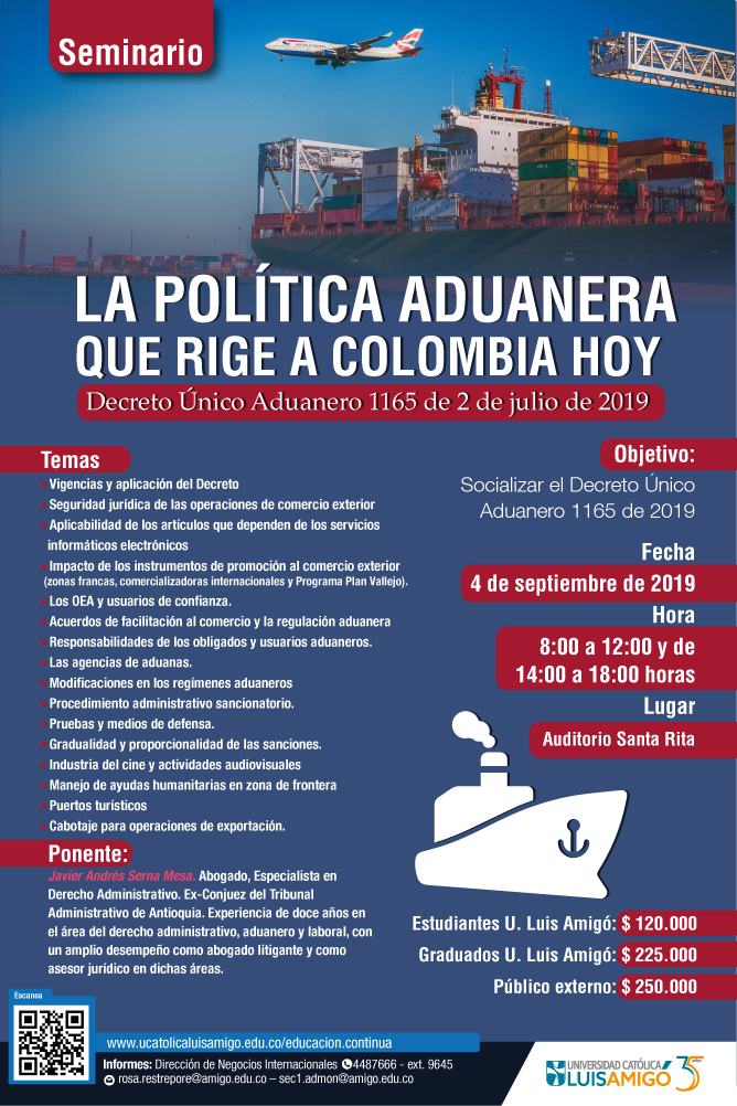 Seminario La política aduanera que rige a Colombia 