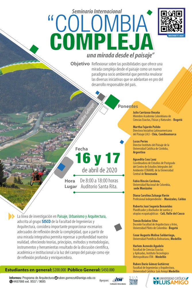 Seminario Internacional “Colombia compleja, una mirada desde el paisaje"
