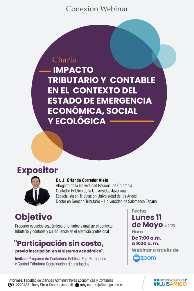 Charla Impacto Tributario y Contable en el contexto del estado de emergencia económica, social y ecológica