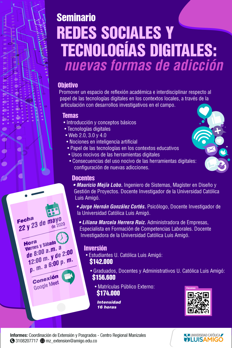 Seminario Redes Sociales y Tecnologías Digitales: nuevas formas de adicción