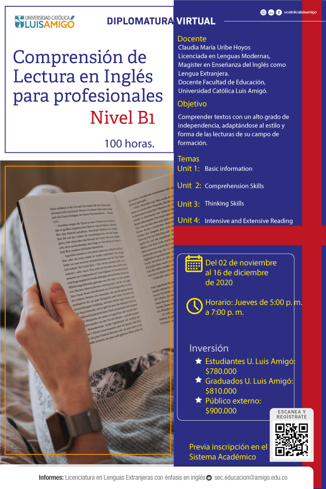 Diplomatura Virtual Comprensión de Lectura en Ingles para profesionales - Nivel B1