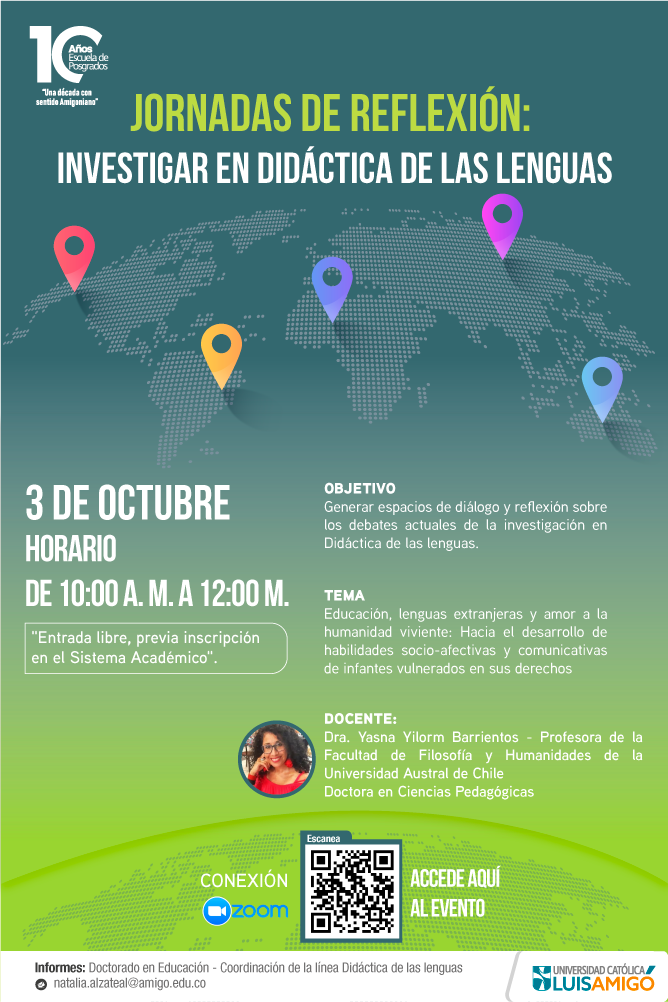 JORNADAS DE REFLEXIÓN - INVESTIGAR EN DIDÁCTICA DE LAS LENGUAS -3 OCT