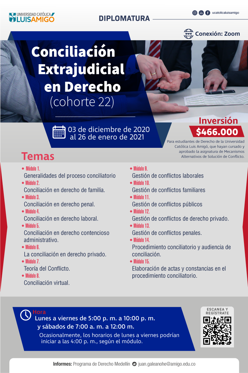 Diplomatura en Conciliación Extrajudicial en Derecho