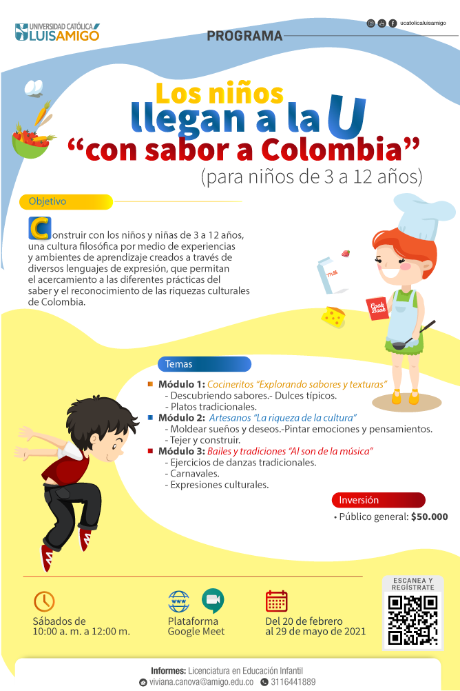 Programa los niños llegan a la u: "con sabor a Colombia"