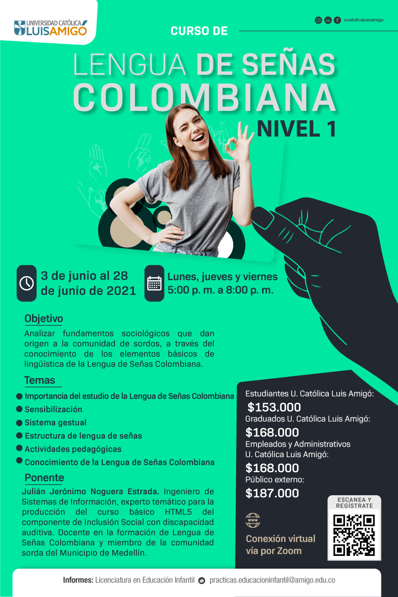 Curso Lengua de Señas Colombiana, Nivel 1