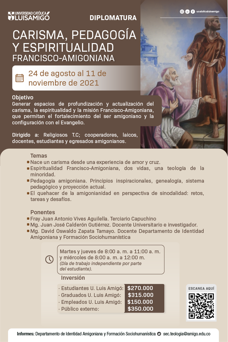 Diplomatura Carisma, Pedagogía y Espiritualidad Francisco-Amigoniana