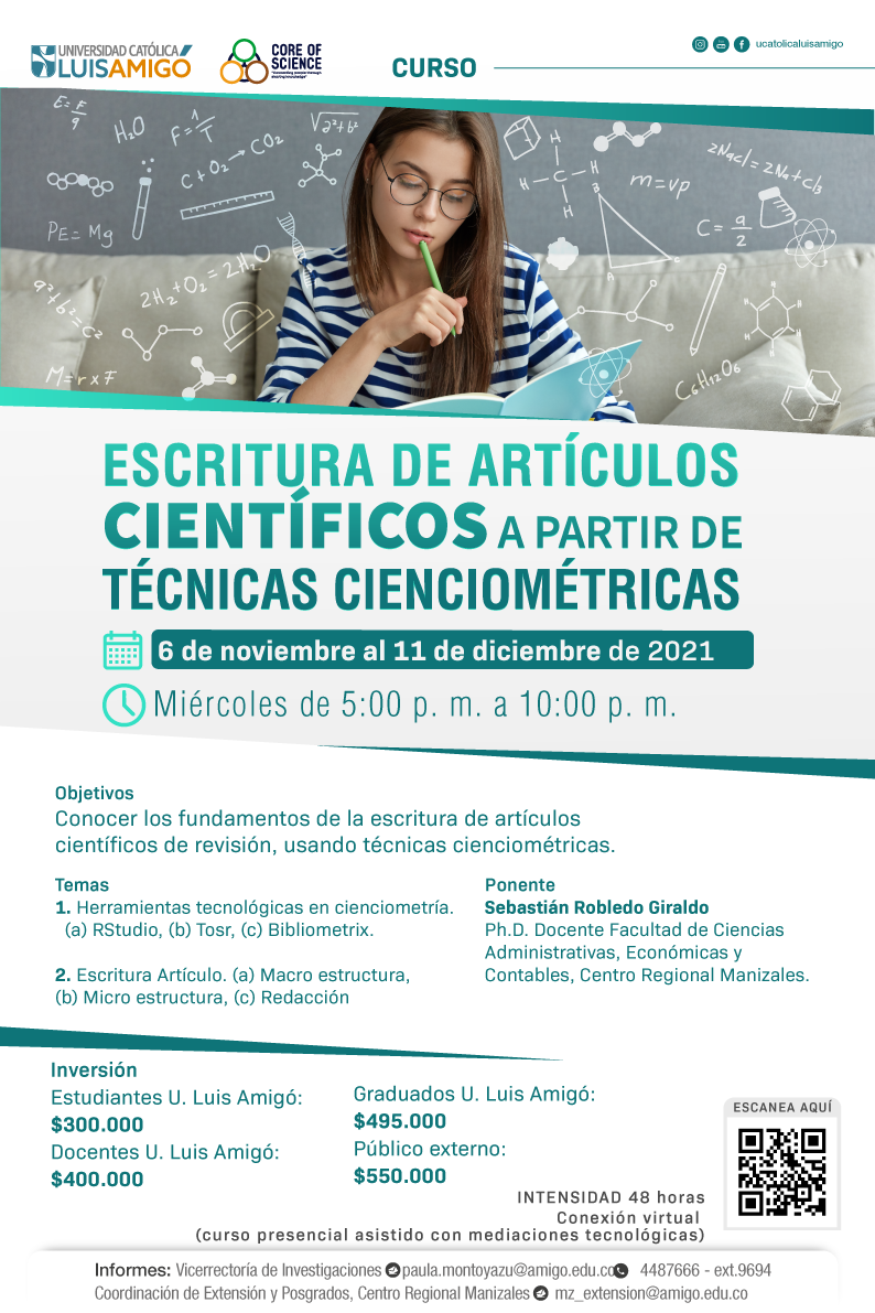 Curso Escritura de artículos científicos a partir de técnicas cienciométricas