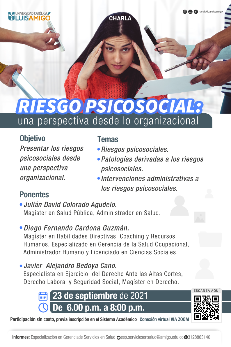 Charla Riesgo psicosocial: una perspectiva desde lo organizacional