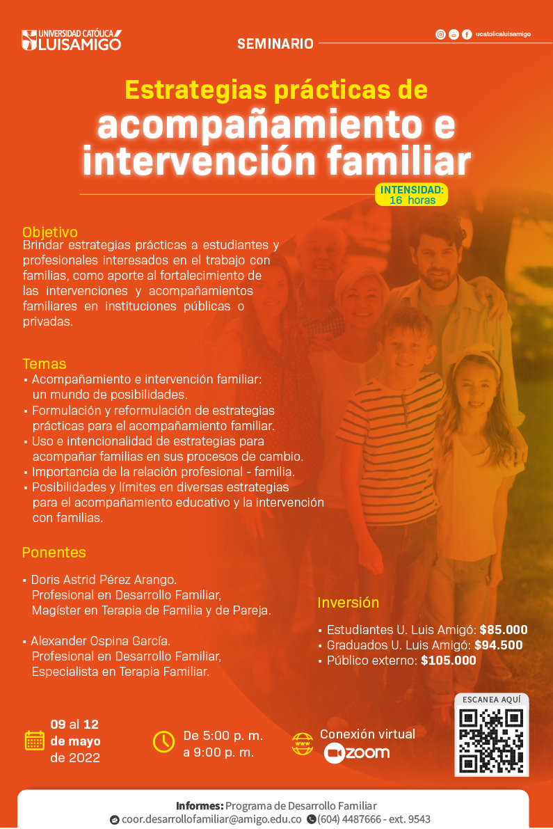 Seminario Estrategias prácticas de acompañamiento e intervención familiar