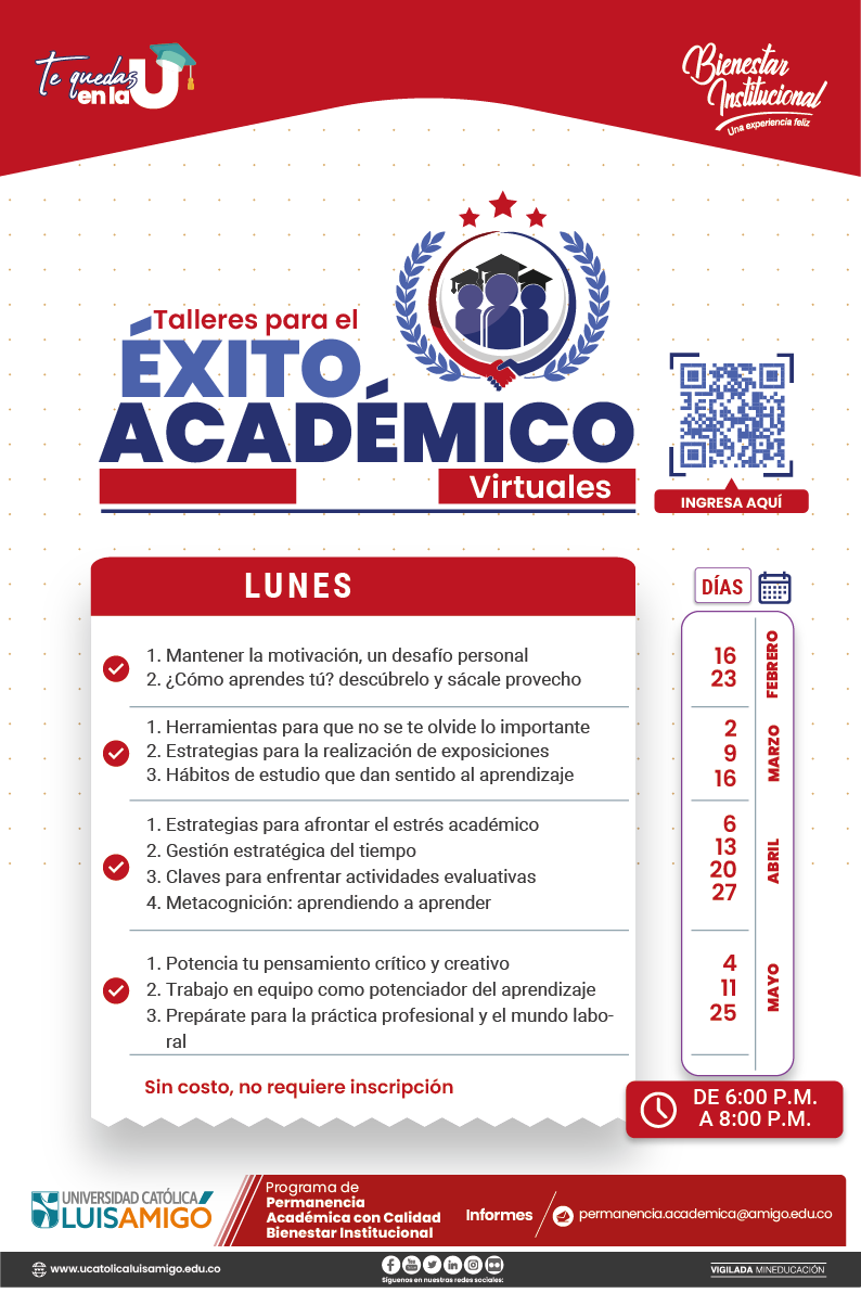 Talleres para el éxito académico - virtual