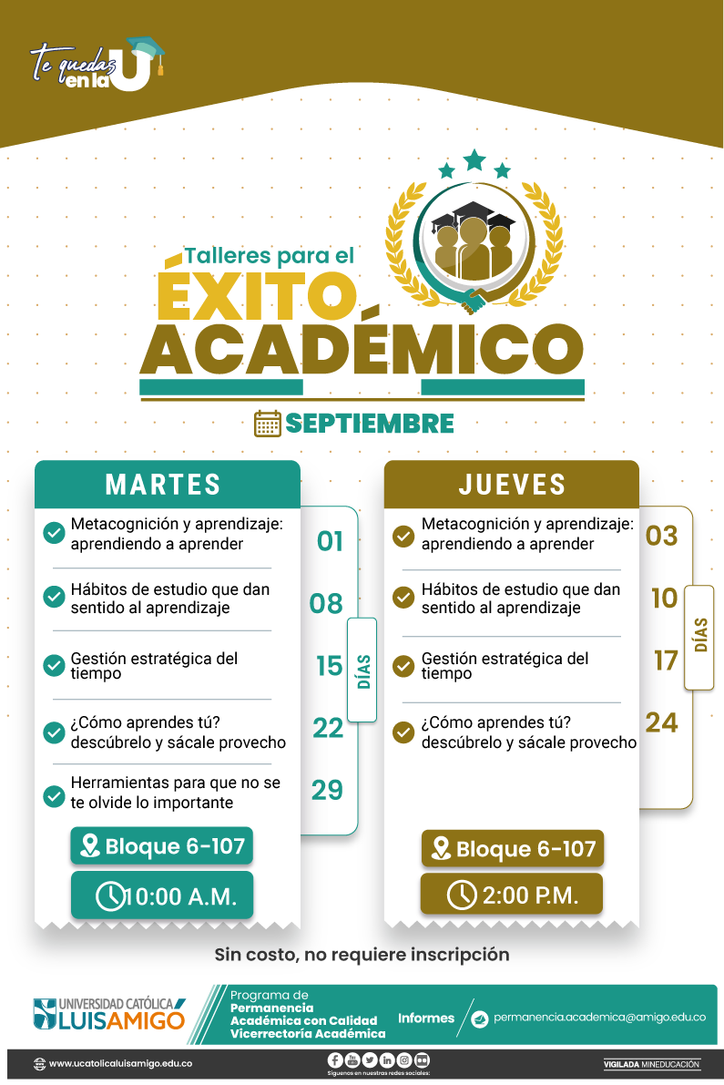 Talleres Éxito Académico Septiembre