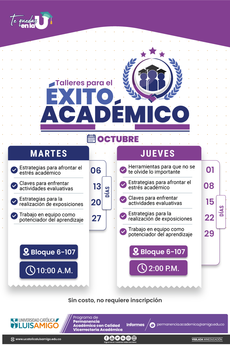 Talleres Éxito Académico Octubre