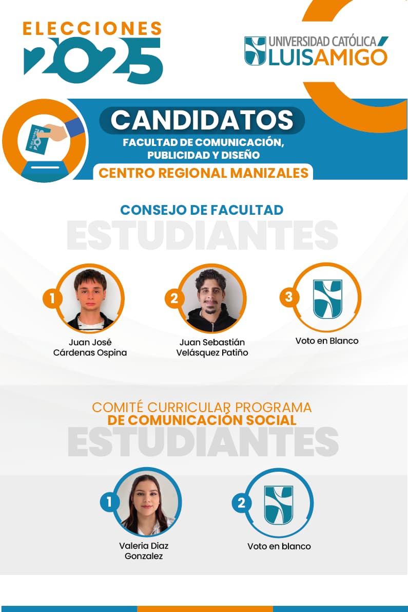 Candidato estudiante Facultad Comunicacion Publicidad y diseño